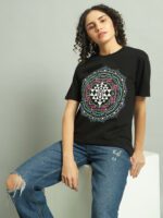 Shri Yantra Glow in the Dark | UV Reactive Women T-Shirt - Image 6