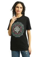 Shri Yantra Glow in the Dark | UV Reactive Women T-Shirt - Image 4
