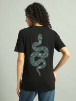 Shipibo Snake (Black) | UV Reactive T-Shirt - Image 5