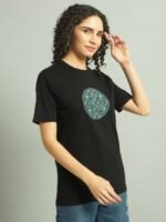 Shipibo Snake (Black) | UV Reactive T-Shirt - Image 4