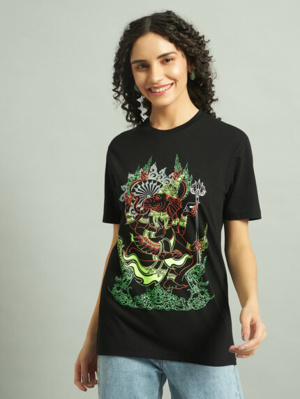 Cotton Regular Fit GANESHA Printed T-Shirt