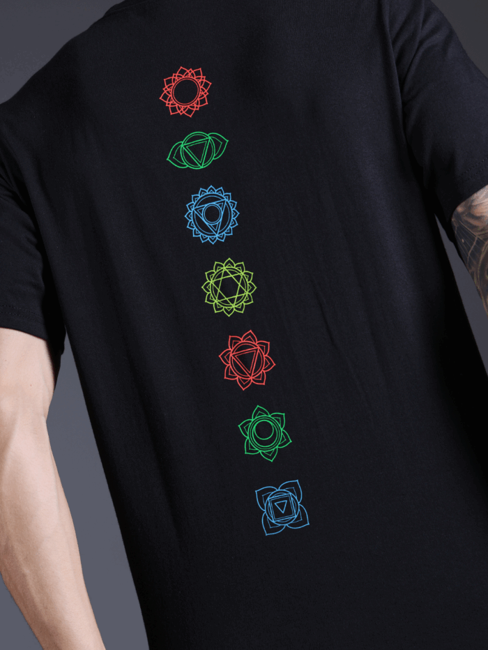 Chakras Glow in the Dark UV-Glow T-Shirt - Image 3