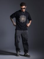 Om Yantra Glow in the Dark | UV Reactive Oversized T-Shirt - Image 2