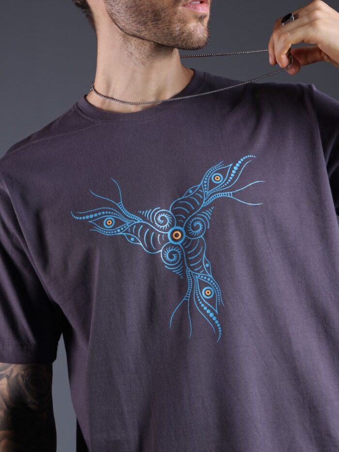 Totem Grey Glow in the Dark UV-Glow T-Shirt - Image 5