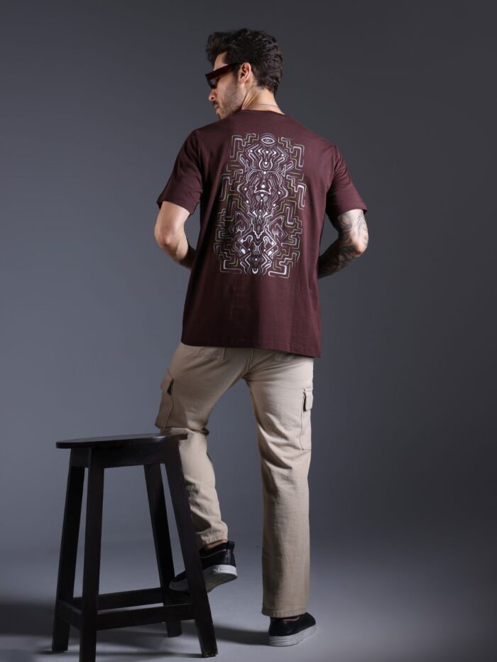 Sacred Spirit Brown Glow in the Dark UV-Glow T-Shirt - Image 7