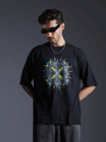 Shroom Mandala Glow in the Dark | UV Light Reactive Oversized T-Shirt