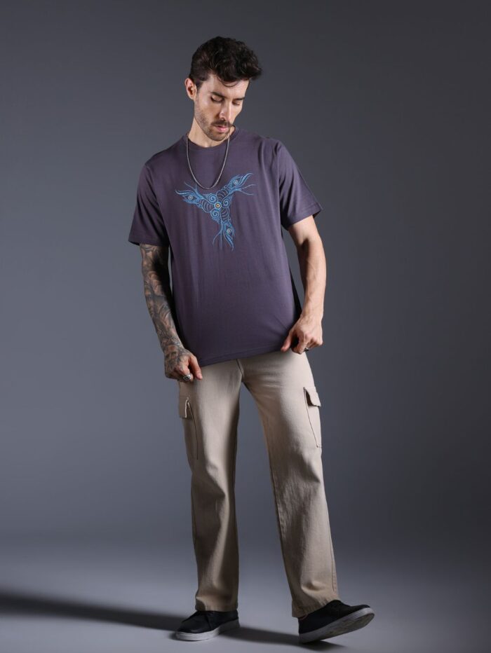 Totem Grey Glow in the Dark UV-Glow T-Shirt - Image 2