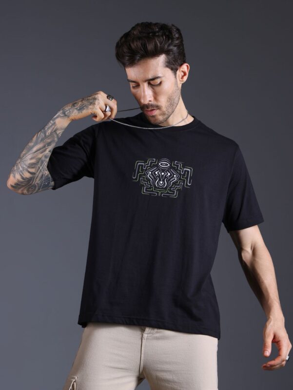 Sacred Spirit Black Glow in the Dark | UV Light Reactive T-Shirt