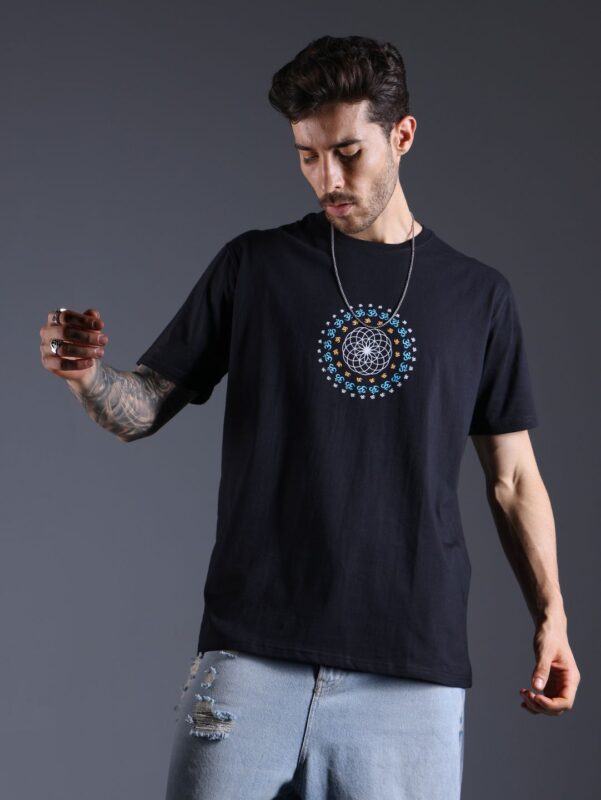 Om Mandala Glow in the Dark | UV Light Reactive T-Shirt