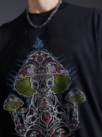 Shroom Alien Glow in the Dark | UV Reactive Oversized T-shirt - Image 2