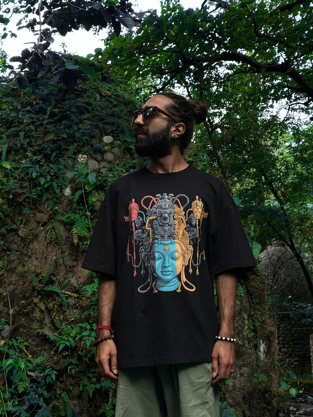 28 BUDHA Printed Oversized T-Shirt
