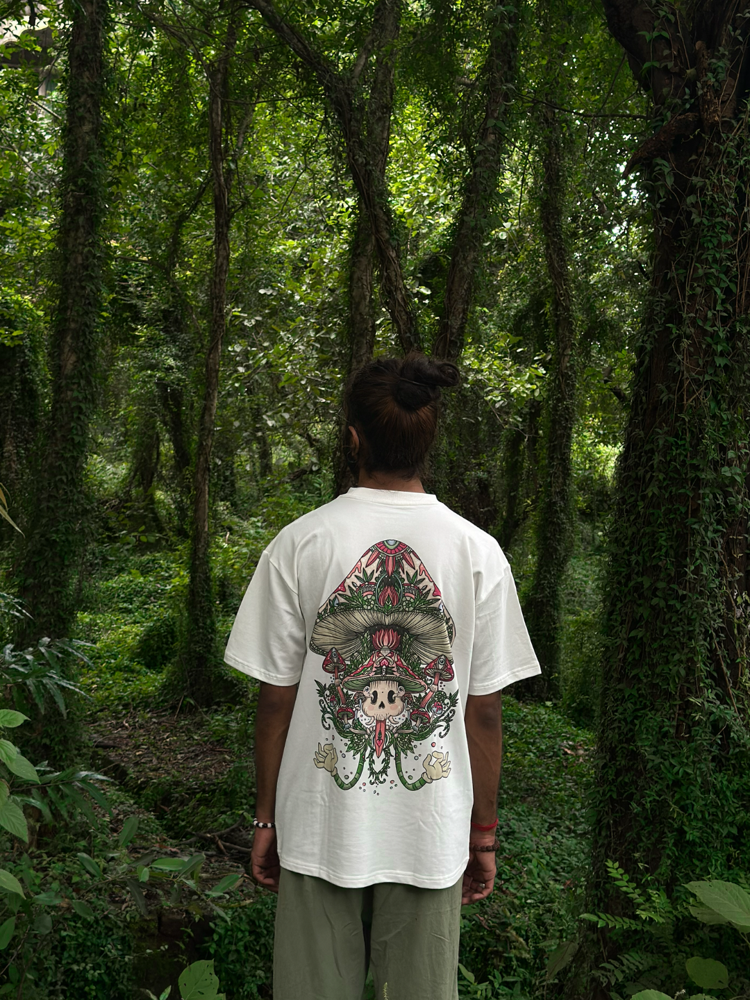 35 MAGIC MUSHROOM Printed Oversized T-Shirt - Image 5